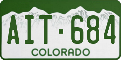 CO license plate AIT684