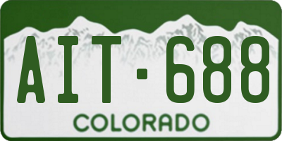 CO license plate AIT688