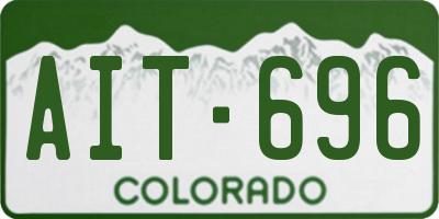 CO license plate AIT696