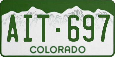 CO license plate AIT697