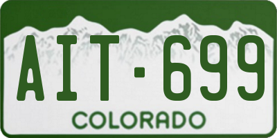 CO license plate AIT699
