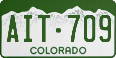 CO license plate AIT709