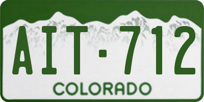 CO license plate AIT712