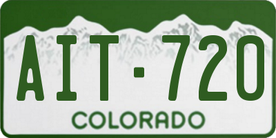 CO license plate AIT720