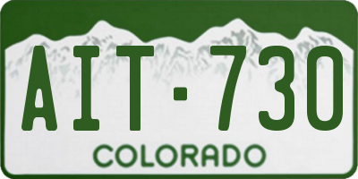 CO license plate AIT730
