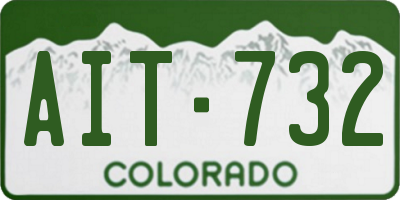 CO license plate AIT732