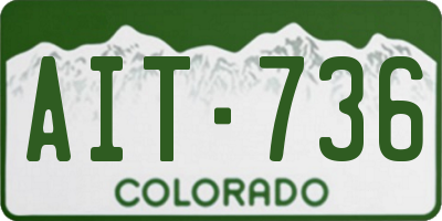 CO license plate AIT736