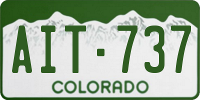 CO license plate AIT737