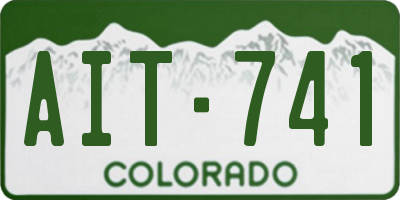 CO license plate AIT741