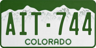 CO license plate AIT744