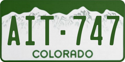 CO license plate AIT747