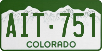 CO license plate AIT751