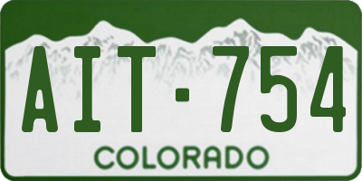 CO license plate AIT754