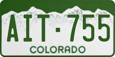 CO license plate AIT755