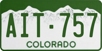 CO license plate AIT757