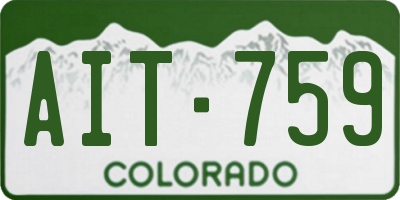 CO license plate AIT759