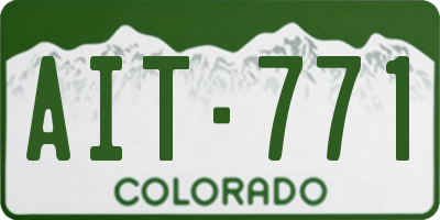 CO license plate AIT771