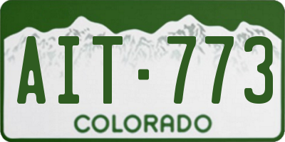 CO license plate AIT773