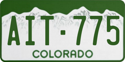 CO license plate AIT775