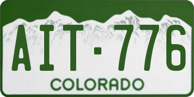 CO license plate AIT776