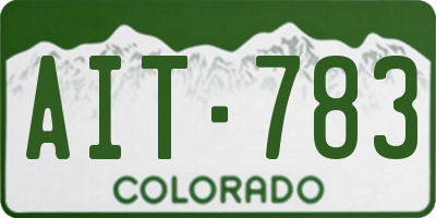 CO license plate AIT783