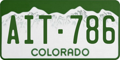 CO license plate AIT786