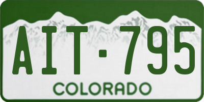 CO license plate AIT795