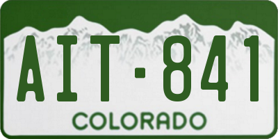 CO license plate AIT841