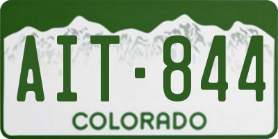 CO license plate AIT844