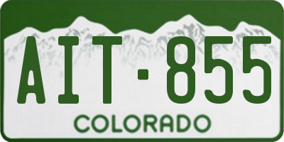 CO license plate AIT855