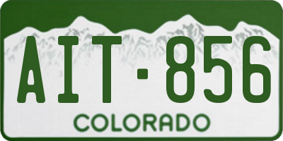 CO license plate AIT856