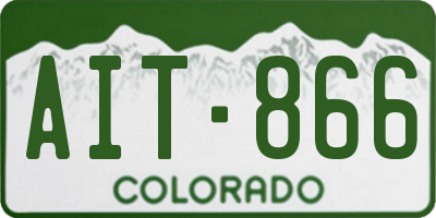 CO license plate AIT866