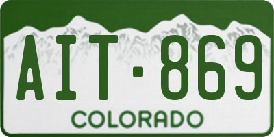 CO license plate AIT869