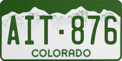 CO license plate AIT876