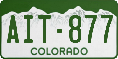 CO license plate AIT877