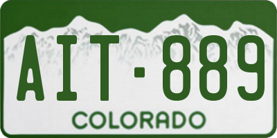 CO license plate AIT889