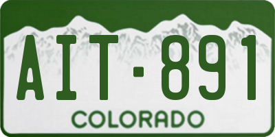 CO license plate AIT891