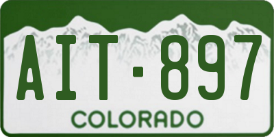 CO license plate AIT897