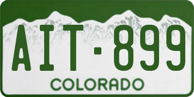 CO license plate AIT899