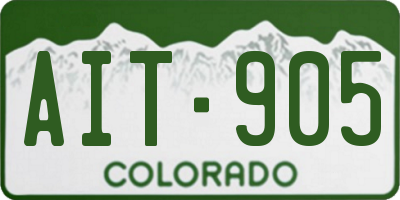 CO license plate AIT905