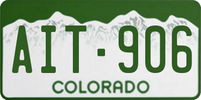 CO license plate AIT906