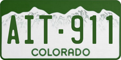 CO license plate AIT911
