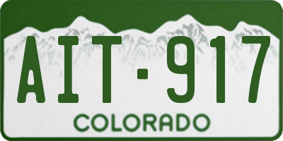 CO license plate AIT917