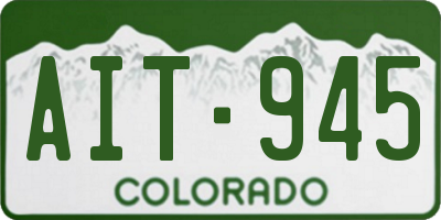 CO license plate AIT945