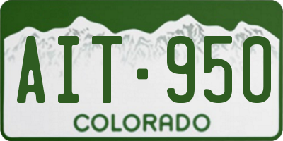 CO license plate AIT950