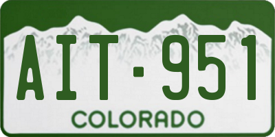 CO license plate AIT951