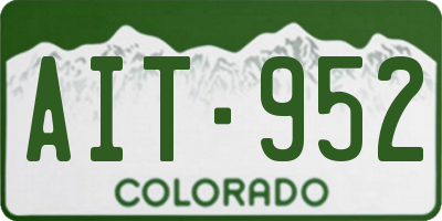 CO license plate AIT952