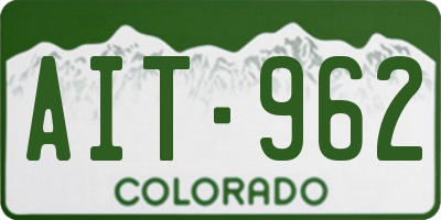 CO license plate AIT962