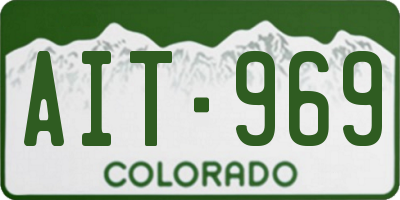 CO license plate AIT969