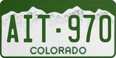 CO license plate AIT970